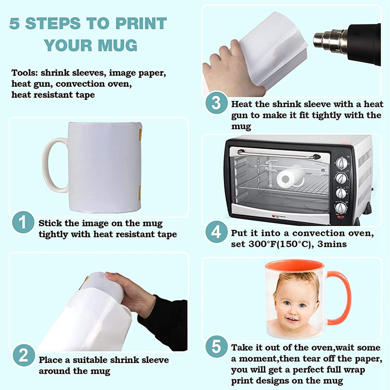 8X12 Inch Sublimation Shrink W - đánh giá và giá Sublimation Mug White